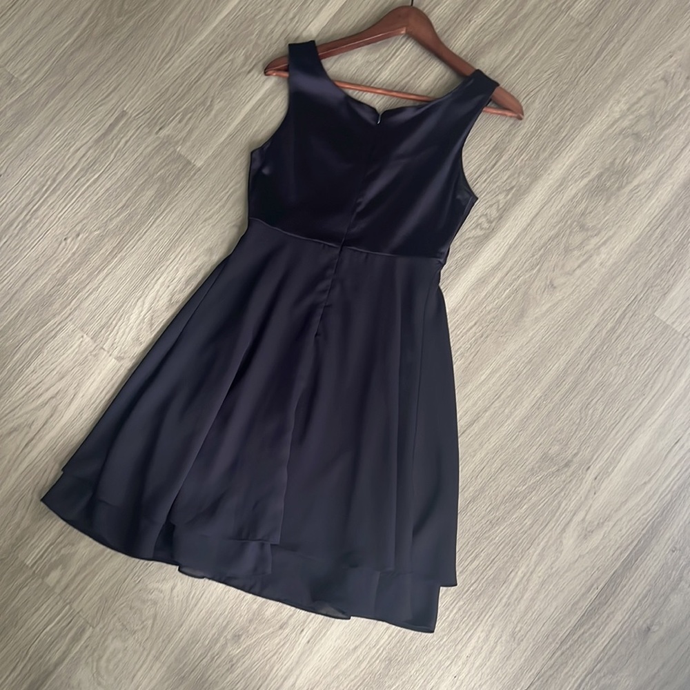 JS COLLECTIONS Satin Effect Navy Dress, 4